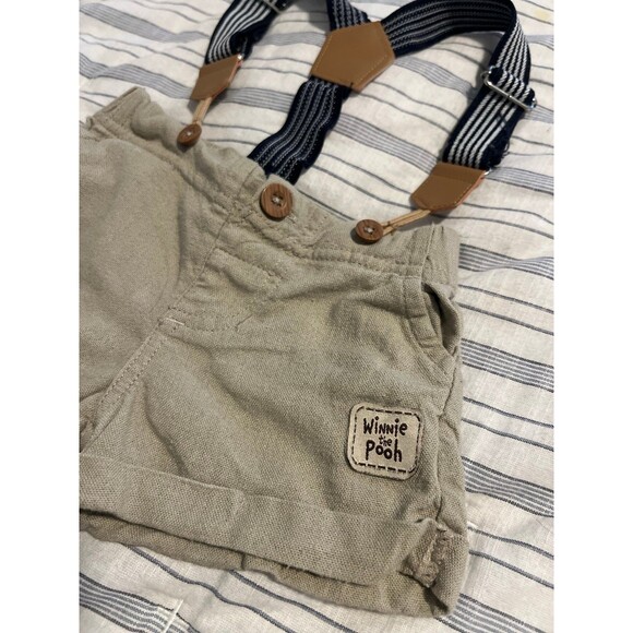 Winnie the Pooh Disney Baby Suspender Shorts - Size Newborn - Picture 2 of 5